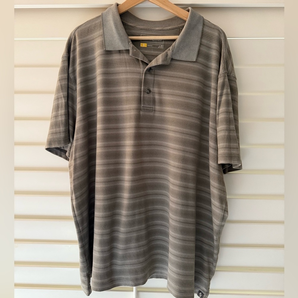 Eddie Bauer Gray Striped Men's Shirt